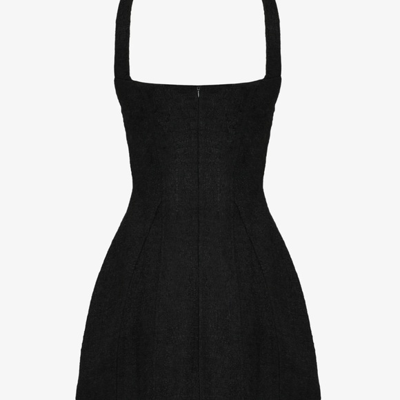 Chic Black Mini Dress with Floral Accent - Picture 3 of 5